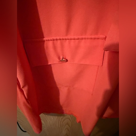 Women's Orange/Red Shirtdress with Belt - Picture 7 of 8